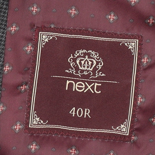 Next Men's Grey Blazer 40R Classic Single-Breasted