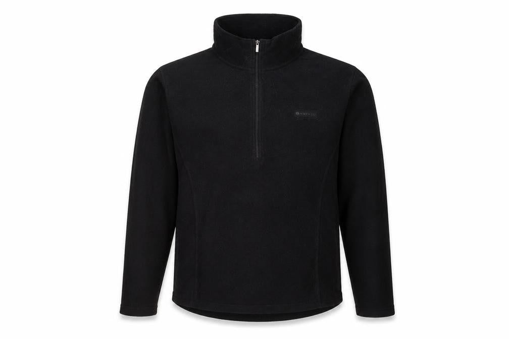 Front view of Portwest Men's Black Fleece 1/2 Zip Sweatshirt L