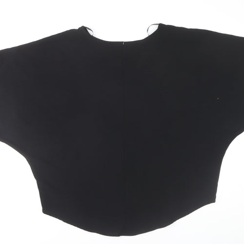Quiz Women's Black Solid Dolman Sleeve Top Size 10