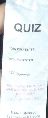 Quiz Women's Black Solid Dolman Sleeve Top Size 10