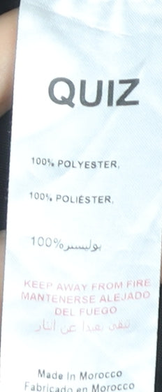 Quiz Women's Black Solid Dolman Sleeve Top Size 10