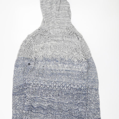 F&F Women's Blue Hooded Pullover Jumper Size 12