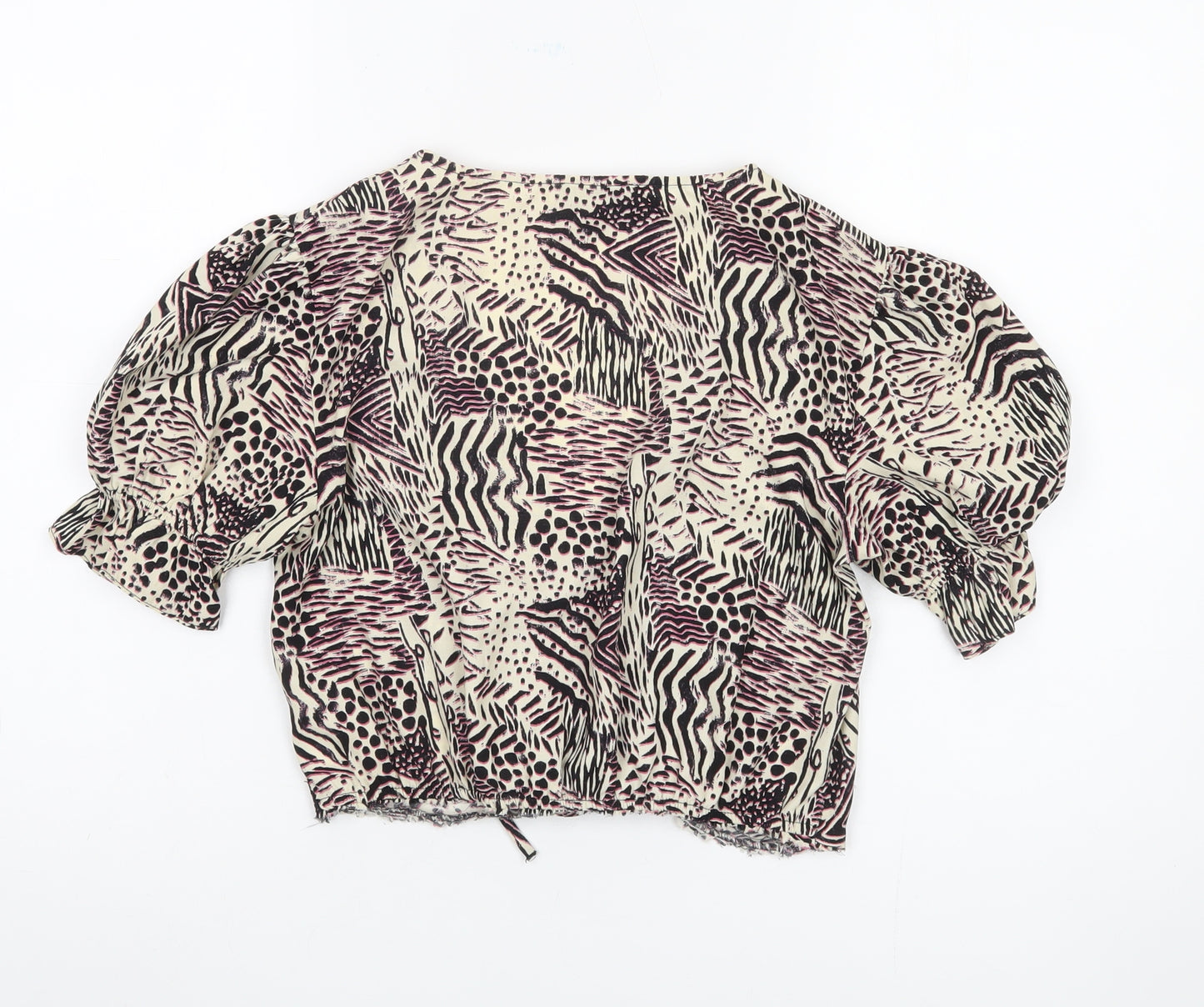 Topshop Women’s Multicoloured Wrap Blouse Size 8