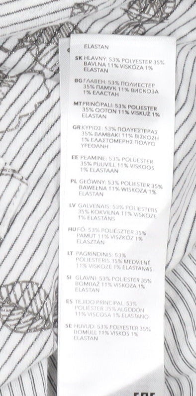 Faithful & True Women's Grey Striped Blouse Size 14