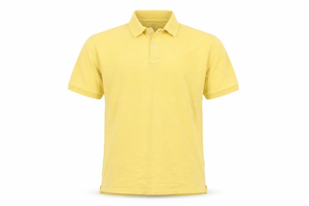 Front view of Gap Men's Yellow Polo Shirt Medium Cotton Elastane