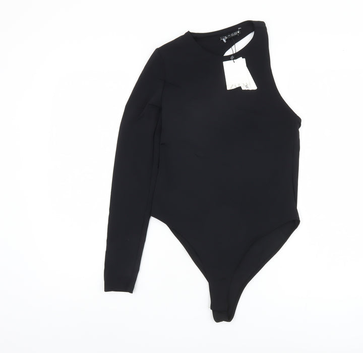 Zara Women's Black Long Sleeve Bodysuit L