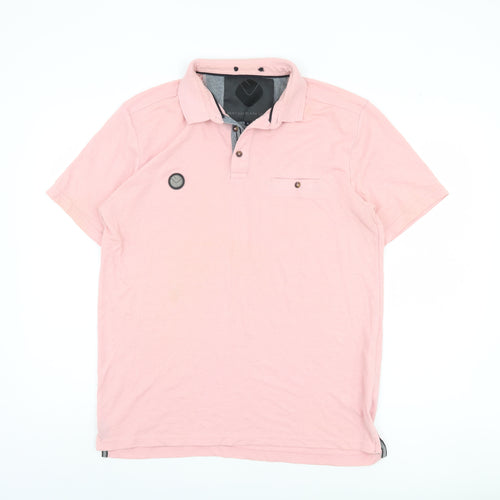 Heritage Black Label Men's Pink L Polo Short Sleeve
