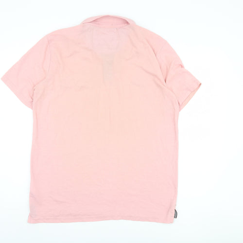 Heritage Black Label Men's Pink L Polo Short Sleeve