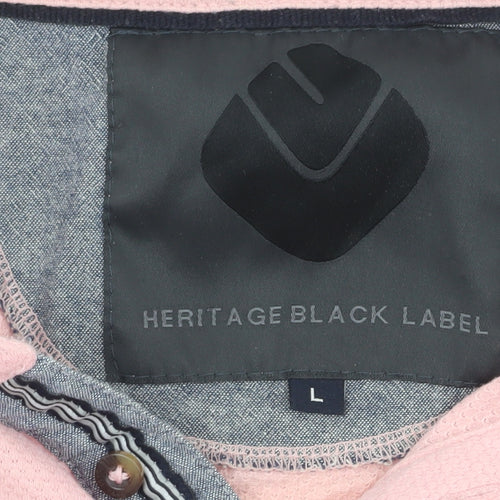 Heritage Black Label Men's Pink L Polo Short Sleeve