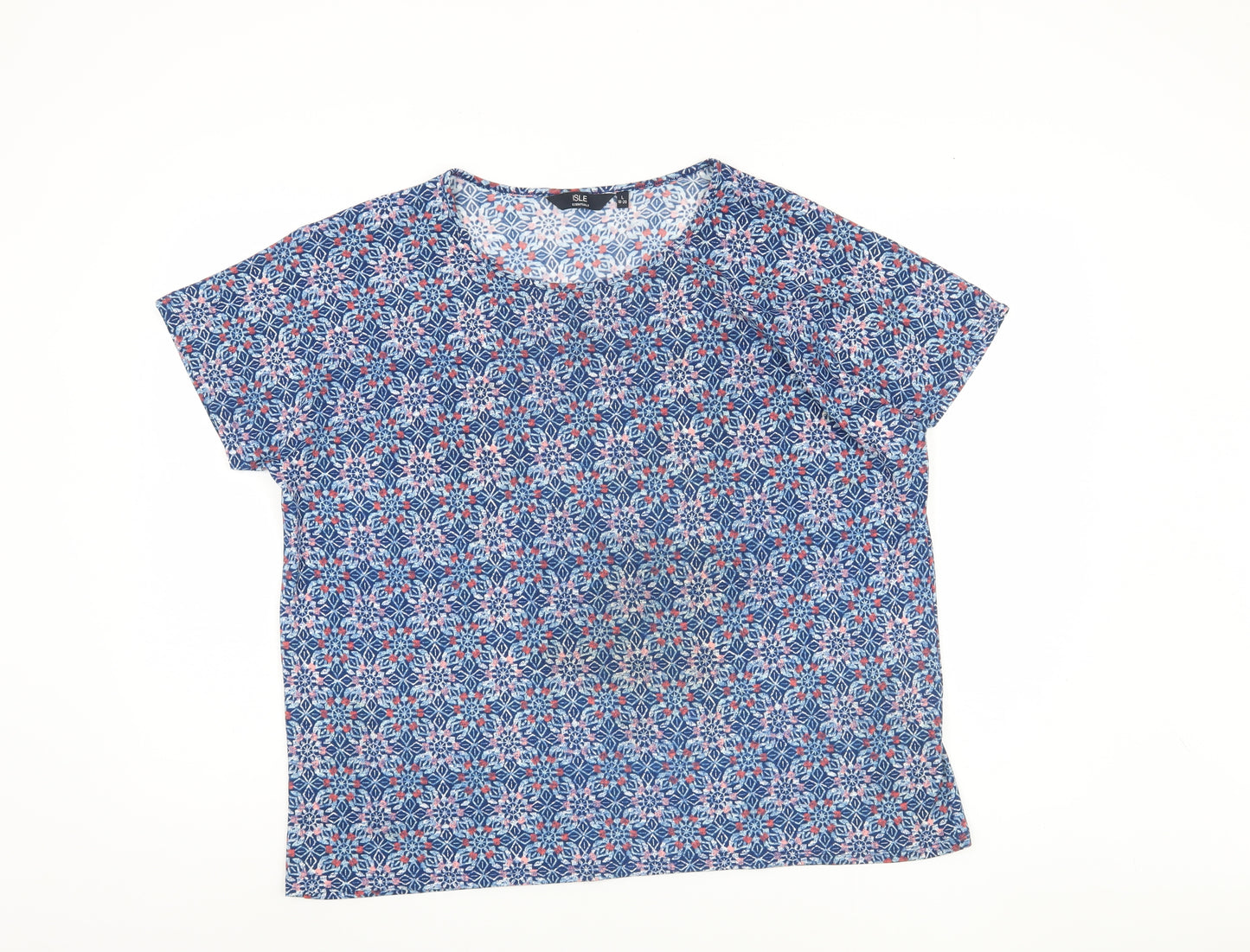 Isle Essentials Women's Geometric Top, L 18-20 - Multicoloured