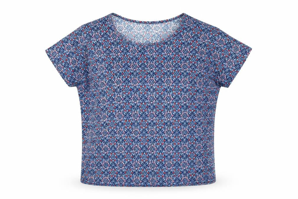 Isle Essentials Women's Geometric Top, L 18-20 - Multicoloured