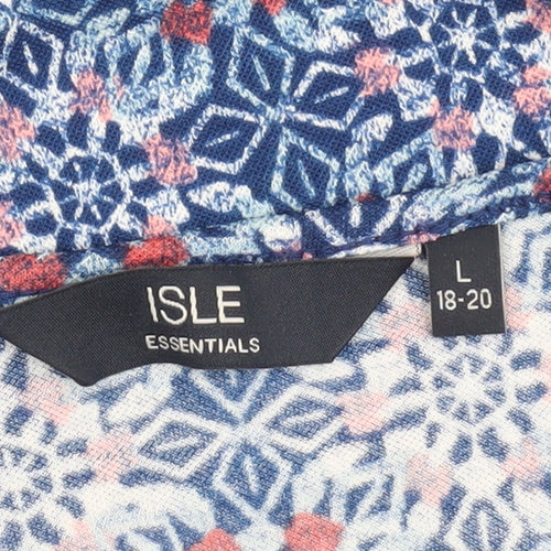 Isle Essentials Women's Geometric Top, L 18-20 - Multicoloured