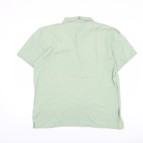Melka Men's Green Polo, Size L, Casual Short Sleeve