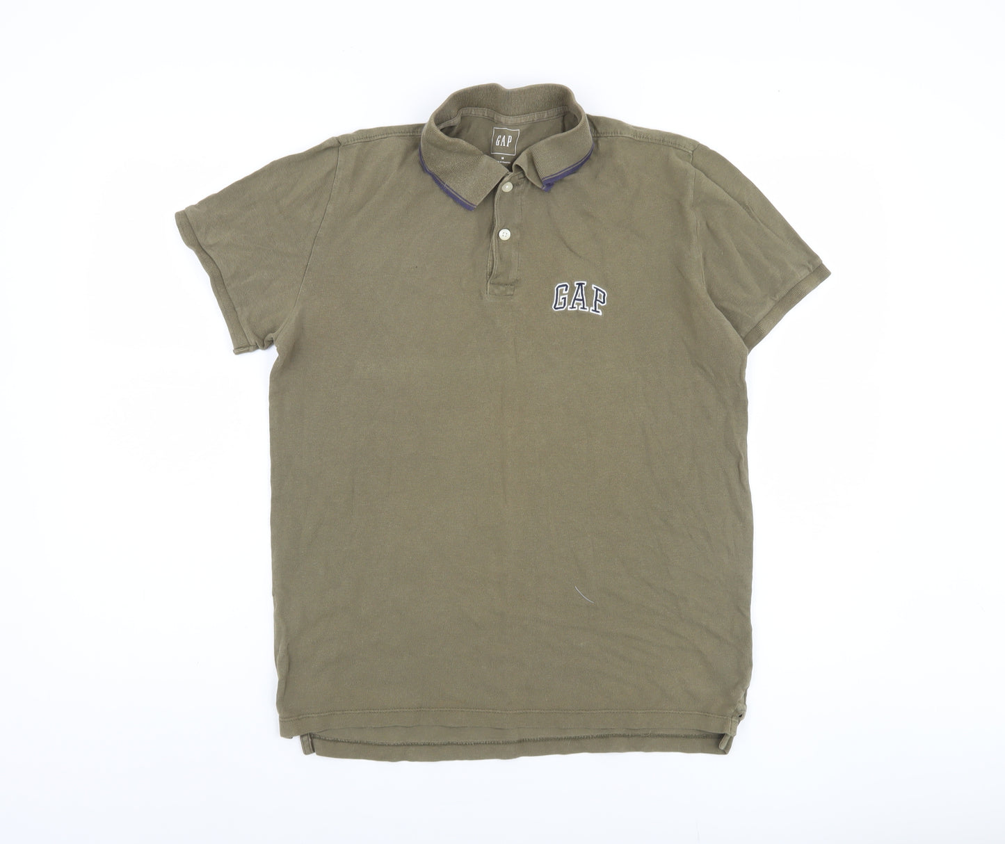 GAP Men’s Green Polo Shirt Medium Cotton Short Sleeve