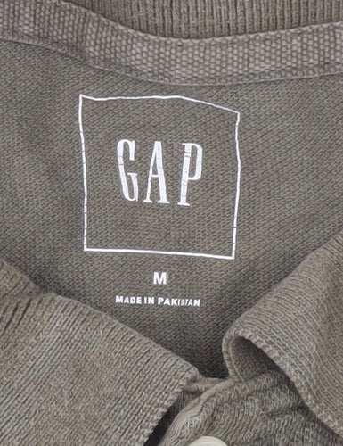 GAP Men’s Green Polo Shirt Medium Cotton Short Sleeve