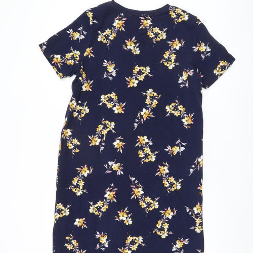 Joules Women's Blue Floral T-Shirt Dress Size 12