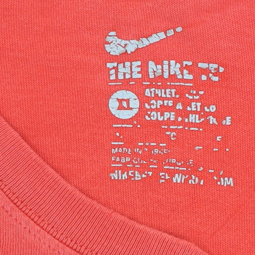 Nike Men's Red Athletic Fit Crew Neck T-Shirt M