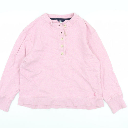 Joules Women's Pink Henley Sweatshirt UK 6