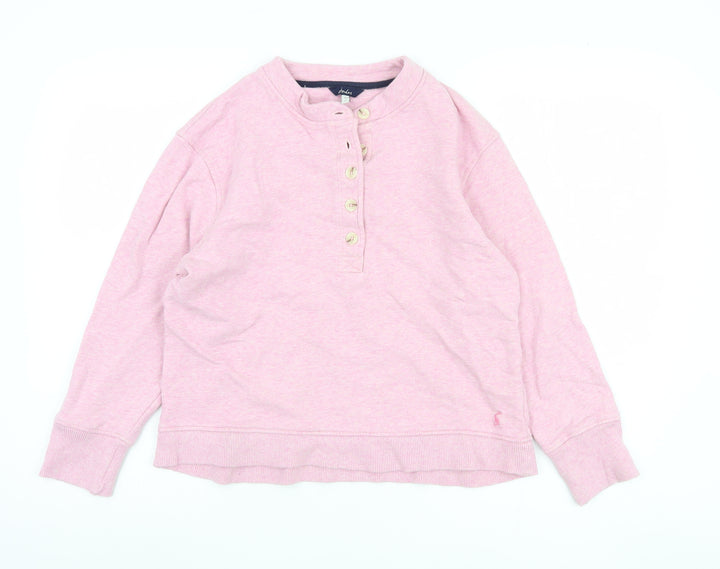 Joules Women's Pink Henley Sweatshirt UK 6