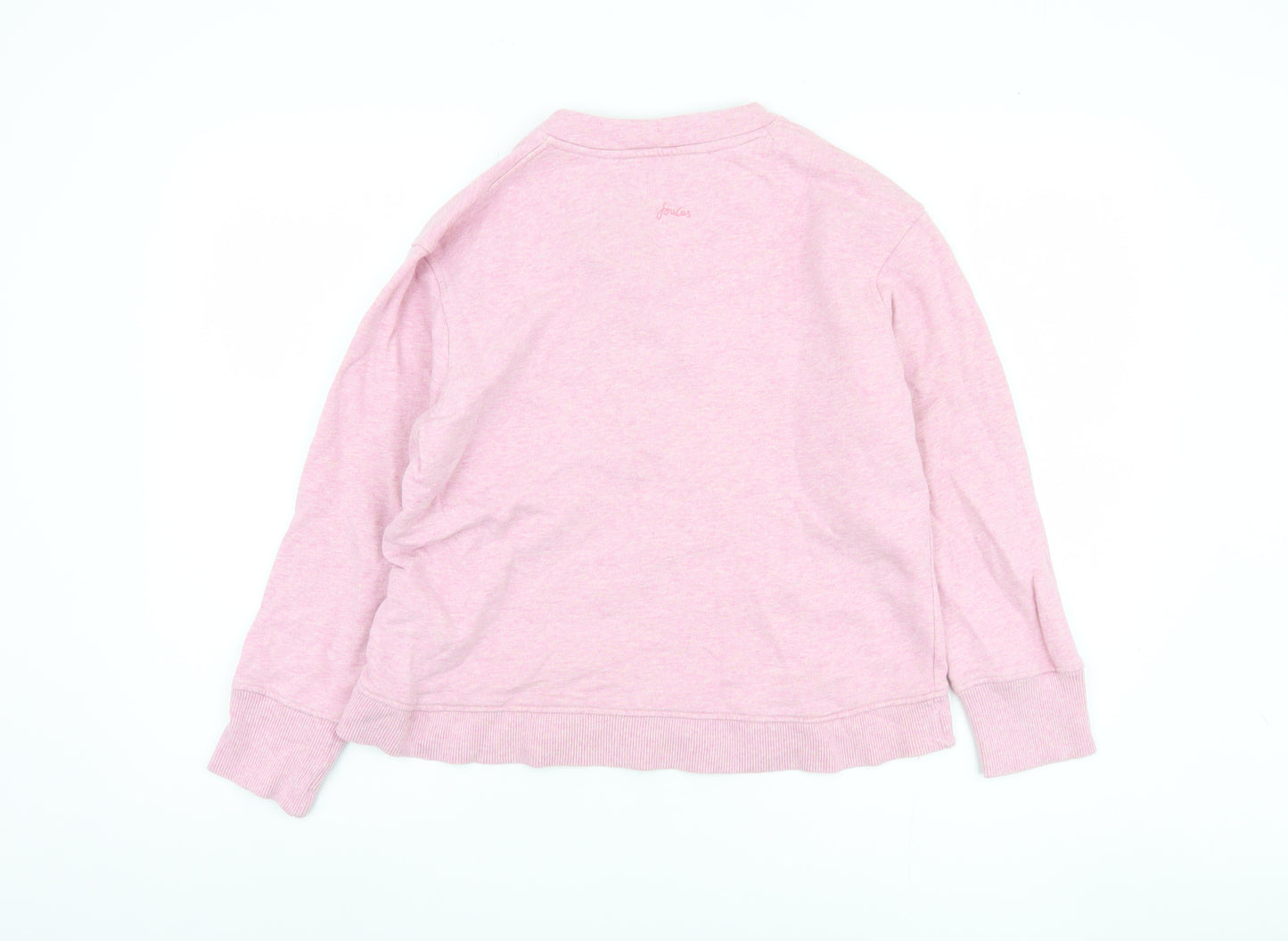 Joules Women's Pink Henley Sweatshirt UK 6