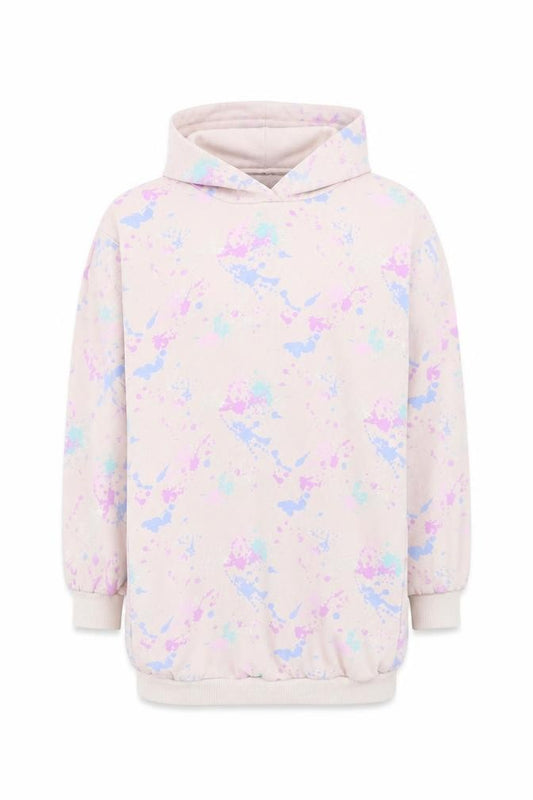 Front view of Next girls’ multicoloured pullover hoodie 12 years