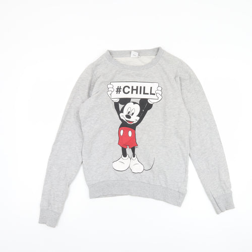 Disney Teens Grey Graphic Pullover Sweatshirt Size 6