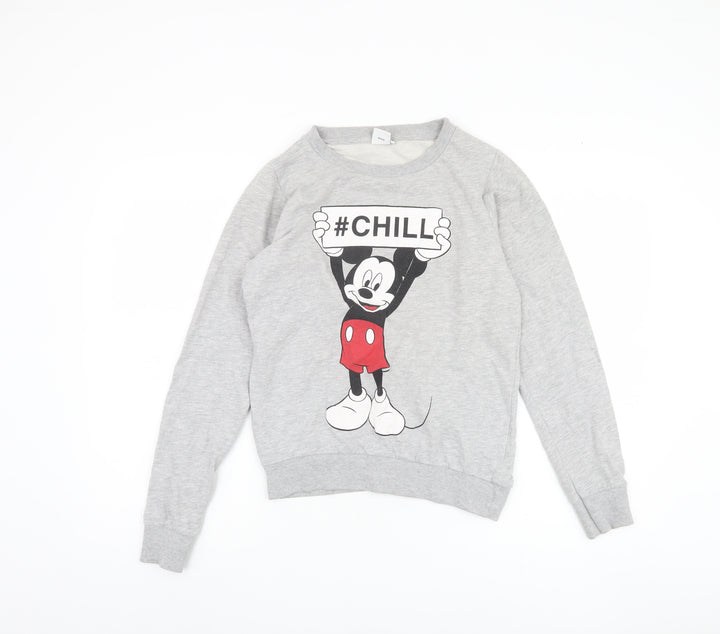 Disney Teens Grey Graphic Pullover Sweatshirt Size 6