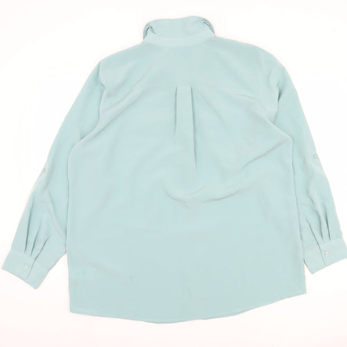 d&co Denim Women Blue XL Collared Button-Up Shirt