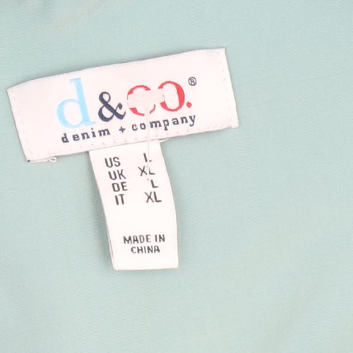 d&co Denim Women Blue XL Collared Button-Up Shirt