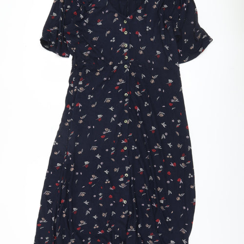 Monsoon Women's Blue Floral Dress Size 16