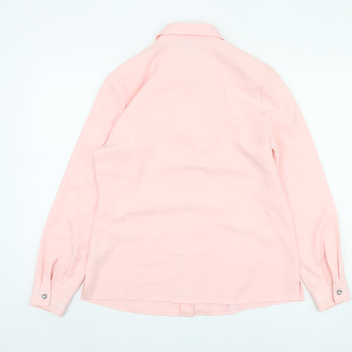 Oscar B. Women's Pink Button-Up Shirt, Size 12, Casual Style