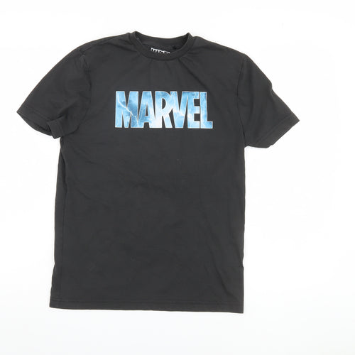 Marvel Men's Black Short Sleeve T-Shirt, S