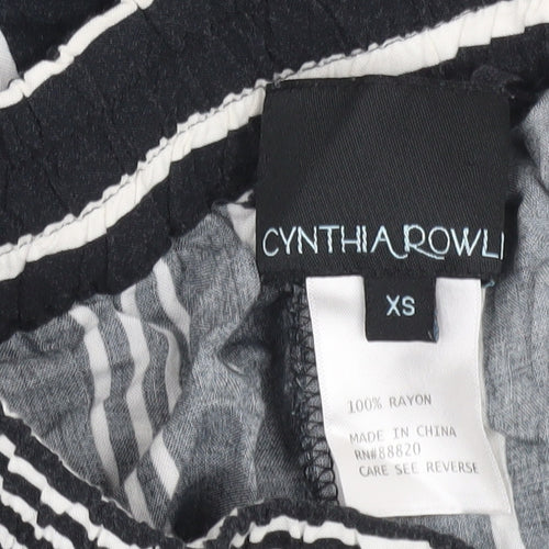 Cynthia Rowley Women Striped Wide-Leg Trousers XS