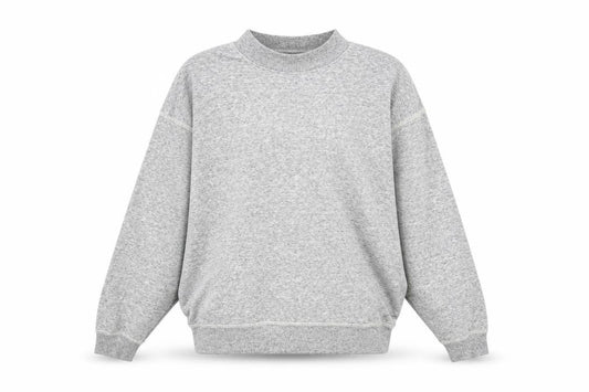 Front view of Uniqlo Grey Sweatshirt, unisex s, lightweight casual