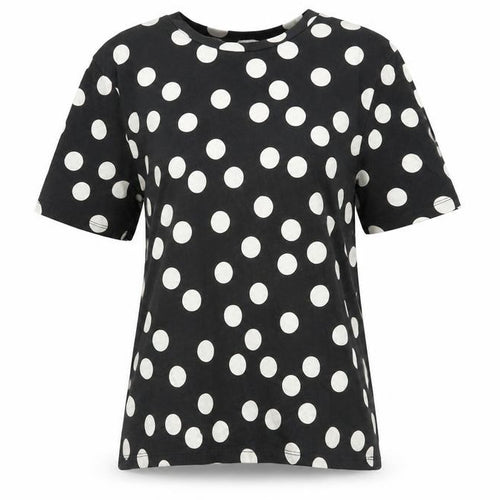 Warehouse Women's Black Polka Dot T-Shirt, M, 100% Cotton