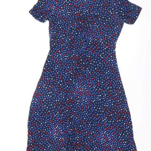 Crew Clothing Women’s Multicoloured Polka Dot Dress Size 8