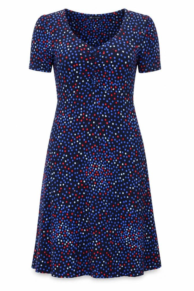 Crew Clothing Women’s Multicoloured Polka Dot Dress Size 8
