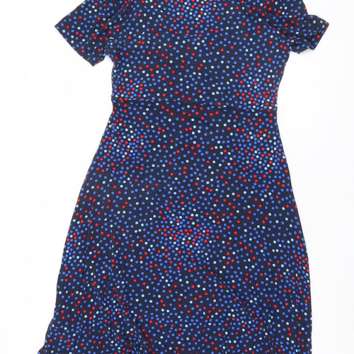 Crew Clothing Women’s Multicoloured Polka Dot Dress Size 8