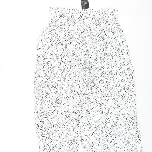 Marks and Spencer Women's Black Polka Dot Trousers Size 10