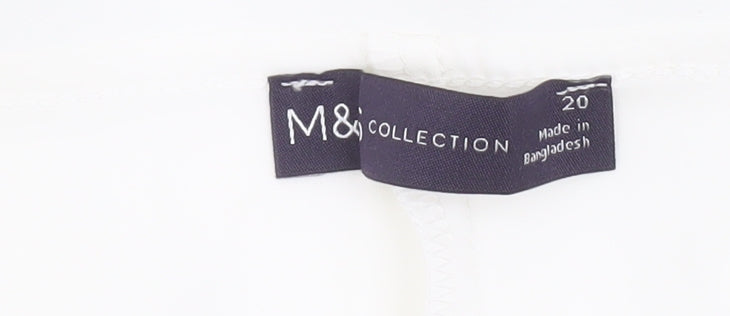 Marks and Spencer Women's White Trousers Size 20