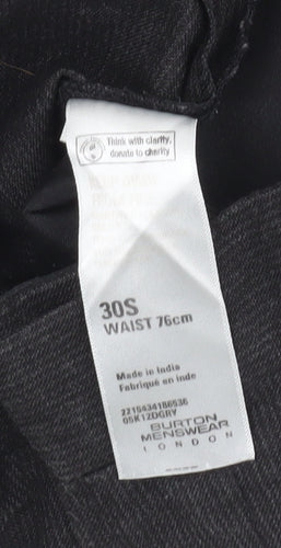 Burton Men's Black Trousers, Size S, 30in Waist