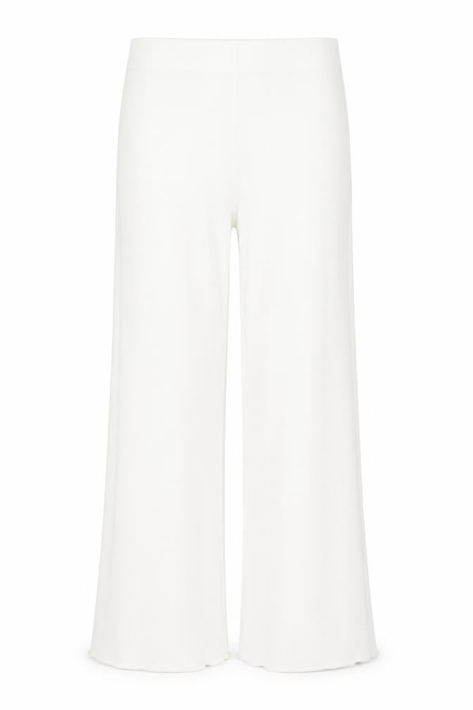 Front view of Zara Women's White Straight Trousers -, size S