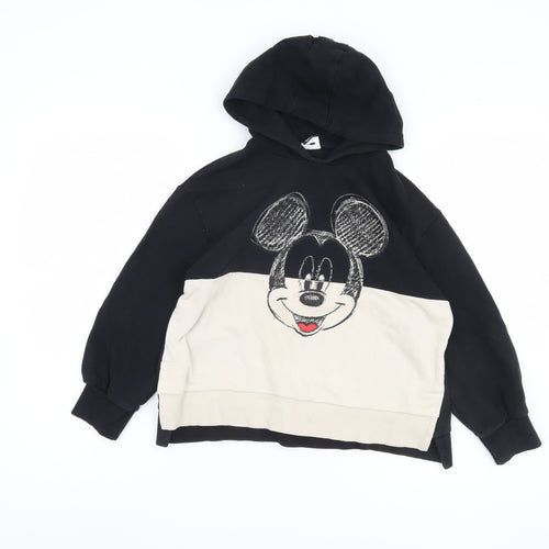 George Girls Disney Hoodie, Black & Beige, 8-9 Years, Pullover