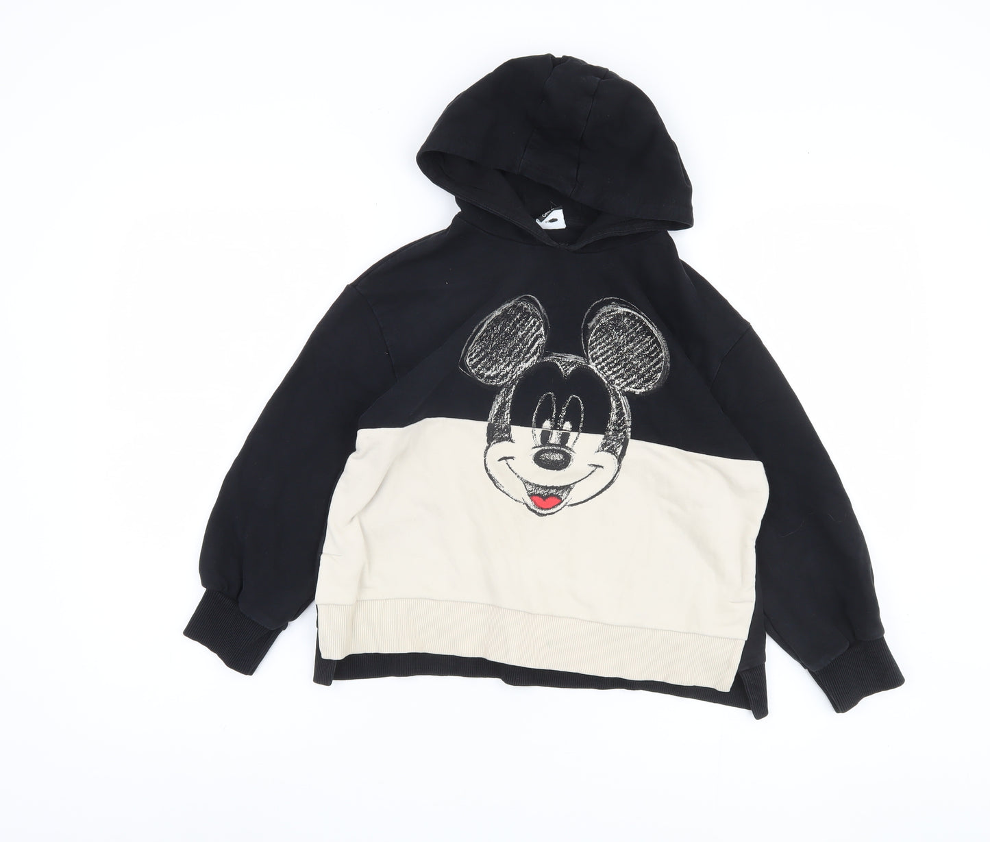 George Girls Disney Hoodie, Black & Beige, 8-9 Years, Pullover