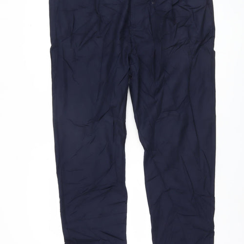 Marks and Spencer Men's Blue Tapered Trousers, Size 40