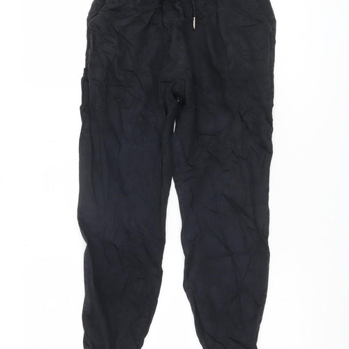 ASOS Women's Black Linen Jogger Trousers - Size XS
