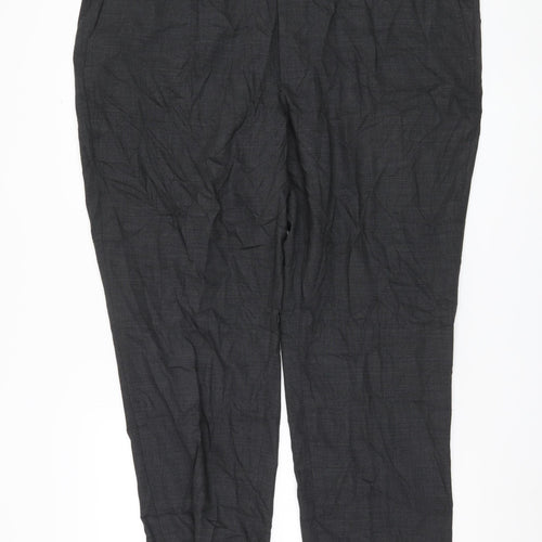 Marks and Spencer Men's Grey Trousers, Size 46, Regular Fit