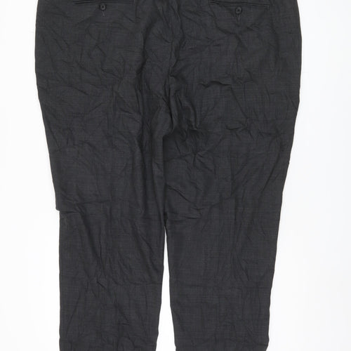 Marks and Spencer Men's Grey Trousers, Size 46, Regular Fit