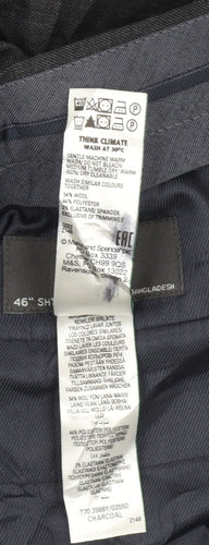 Marks and Spencer Men's Grey Trousers, Size 46, Regular Fit