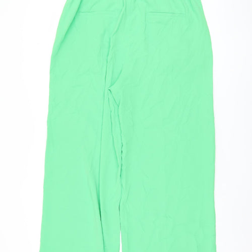 Marks and Spencer Women's Green Wide-Leg Trousers